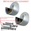 Closet Rod Support Flanges with Screw On Attachment | Heavy Duty Clothes Pole End Sockets for Wardrobes |Polished Chrome |5 Pair view 3