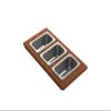BOCCHI Wood Board with 3 Rectangular Stainless Steel Bowls F/1344, 1348, 1360, 1362, 1504, 1505, 1506 (short side only), 1627, 1628 view 1