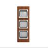 BOCCHI Wood Board with 3 Rectangular Stainless Steel Bowls F/1344, 1348, 1360, 1362, 1504, 1505, 1506 (short side only), 1627, 1628 view 2