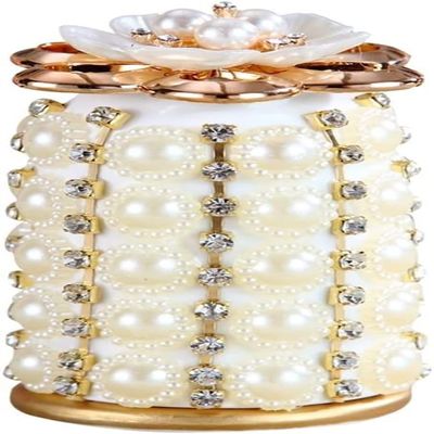 Living room European-style ceramic toothpick box toothpick jar household cotton swab tube desktop ornaments (Color : A, Size : As the picture shows)