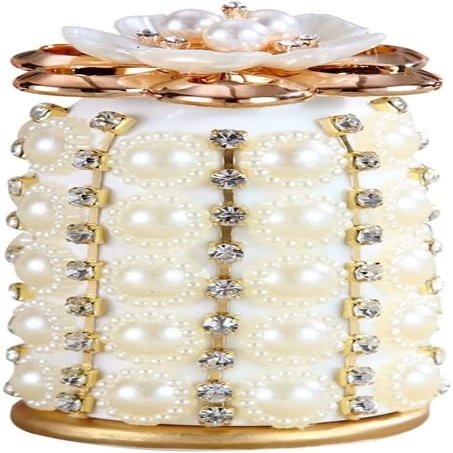 Living room European-style ceramic toothpick box toothpick jar household cotton swab tube desktop ornaments (Color : A, Size : As the picture shows)
