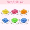 Jerliflyer 8pcs Square hard boiled egg mold,non stick silicone cartoon cute sushi rice ball mold, DIY bento cooking accessories for customized kids food view 2