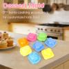 Jerliflyer 8pcs Square hard boiled egg mold,non stick silicone cartoon cute sushi rice ball mold, DIY bento cooking accessories for customized kids food view 4