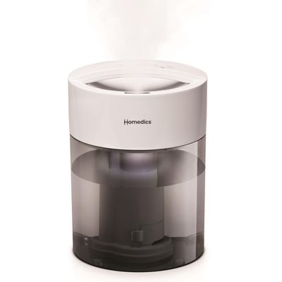 HoMedics Humidifiers for Bedroom, Home, Nursery, Office and Plants. Total Comfort UV-C Ultrasonic Humidifier, Leak Resistant Design, 0.97 Gallon Tank, 35 Hour Run Time, Quiet, Cool Mist, Night Light