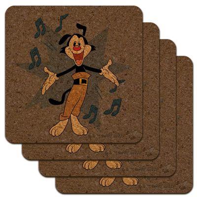 Animaniacs Yakko Singing Low Profile Novelty Cork Coaster Set