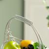 Basicwise 2 Tier Metal Fruit Holder Swing Basket for Kitchen | Detachable Countertop Vegetables Storage Organizer with Display Hammock Stand for Farmhouse, Living Room, Dining Room view 4