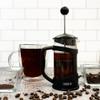 The London Sip Glass French Press Immersion Brewer Coffee Press Stainless Steel Filter System, 34oz, Black view 3