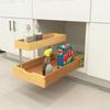 2 Tier Pull Out Organizer Shelf Sliding Drawer Storage for Kitchen Bathroom Storage Cabinet Under Sink Slide Out Shelf Organizing Storage Pull-Out Cabinet Organizer Roll Out Drawer (12'' Width) view 2