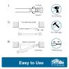 TYRON 4Pcs Tension Rods for Window 28 to 48 Inch, White Adjustable Small Curtain Tension Rod No Drilling, Expandable Spring Loaded Tension Rod Kitchen Bathroom Tension Rod view 4