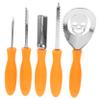 Housoutil 5pcs Stainless Steel Pumpkin Carving Tools Halloween Sculpting Ergonomic Design for Easy Use and Resistant for Crafting Unique Pumpkin Lanterns view 1