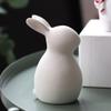 2pcs Rabbit Ornament Bunny Decor Bunny Desktop Ornament Chinese New Year Decorations 2023 Desktop Rabbit Car Decor Small Rabbit Adornment Child Top Hat Ceramics White Dash Board view 2