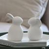 2pcs Rabbit Ornament Bunny Decor Bunny Desktop Ornament Chinese New Year Decorations 2023 Desktop Rabbit Car Decor Small Rabbit Adornment Child Top Hat Ceramics White Dash Board view 4