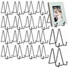 18 pcs 4.5in Plate Stands for Display,Metal Plate Holders Display Stands Can Be Used for Picture Stand,Book Stands for Display,Plate Display Stands,Easel,Photo Frame Stands,Plaque Stands,Desktop Stand view 1