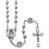 Catholic Rosary Beads with Metal Keepsake Gift Box Set (Divine Mercy Silver Tone) view 3