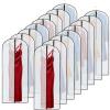 Amylove 20 Pcs 24 x 60 Inch Garment Bags Bulk Hanging Clothes Storage Covers for Closet Organization Dustproof Long Dress Bag Set for Wedding Dresses Gowns Coats Travel Suit view 1