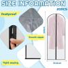Amylove 20 Pcs 24 x 60 Inch Garment Bags Bulk Hanging Clothes Storage Covers for Closet Organization Dustproof Long Dress Bag Set for Wedding Dresses Gowns Coats Travel Suit view 2