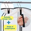 Amylove 20 Pcs 24 x 60 Inch Garment Bags Bulk Hanging Clothes Storage Covers for Closet Organization Dustproof Long Dress Bag Set for Wedding Dresses Gowns Coats Travel Suit view 3