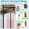 Amylove 20 Pcs 24 x 60 Inch Garment Bags Bulk Hanging Clothes Storage Covers for Closet Organization Dustproof Long Dress Bag Set for Wedding Dresses Gowns Coats Travel Suit view 4