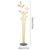 TOMYEUS Coat Rack Leaf Standing Coat Rack Iron Frame Black Marble Base Shelf Bedroom Home Nordic Creative Standing Coat Rack Large Hanger Coat Rack Hat Stand view 2