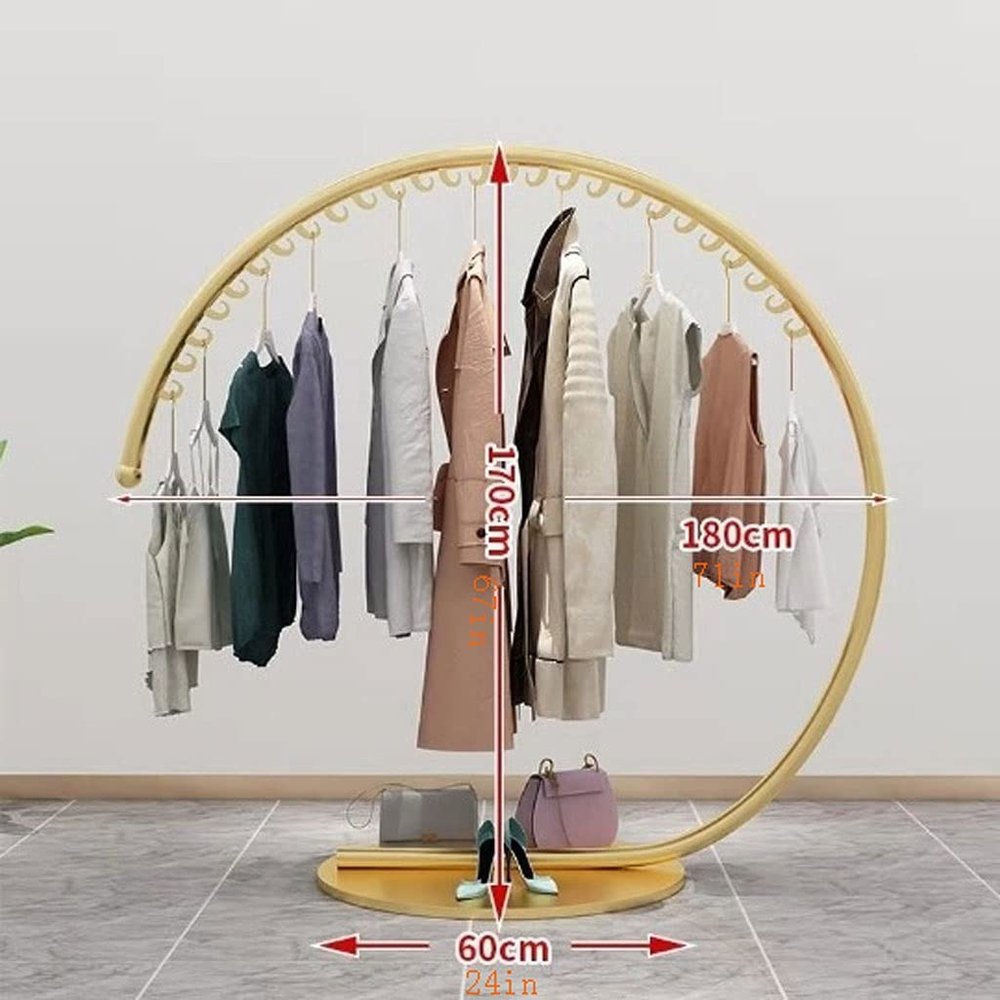 TOMYEUS Coat Rack Coat Rack Floor Hanging Clothes Rack Bedroom Hanger Indoor Simple Fashion Clothing Store Display Rack Coat Rack Hat Stand (Color : Large)