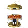 Helikim Stainless Steel Chafing Dish with Hanging Cover, Catering Buffet Warming Container Set Includes Food Pan, Water Pan, Fuel Holder, for Party Wedding Buffet Equipment,Gold view 1