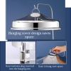 Helikim Stainless Steel Chafing Dish with Hanging Cover, Catering Buffet Warming Container Set Includes Food Pan, Water Pan, Fuel Holder, for Party Wedding Buffet Equipment,Gold view 3