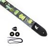 Cactus Guitar Strap -Succulent Green, Genuine Leather Ends, Includes 2 Strap Locks & 1 Pick. Adjustable Strap, For Bass, Electric & Acoustic Guitars Gift for Guitar Players Men, Women & Kids view 1
