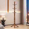 kongArnolsen Wood Coat Rack Hall Tree, Stable Triangle Base Coat Tree with 3 Height Options and 9 Hooks, Vintage Coat Rack Freestanding for Hall Entryway, Bedroom and Home Office (Walnut) view 2
