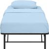 30 x 75 Cot Size Sheets Set - Camper Bunk-Bed Sheets - 4 PCs Fitted Cot Sheets for Narrow Twin/RV Bunk/Cot Size/30x75 Mattress/Guest Bed/Camping Cot fits upto 4-8" Deep Mattress, Light Blue Solid view 1