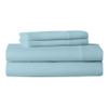 30 x 75 Cot Size Sheets Set - Camper Bunk-Bed Sheets - 4 PCs Fitted Cot Sheets for Narrow Twin/RV Bunk/Cot Size/30x75 Mattress/Guest Bed/Camping Cot fits upto 4-8" Deep Mattress, Light Blue Solid view 3