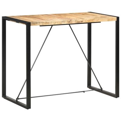 KTHLBRH Bar Table,Kitchen Dining Table,Multifuntional Desk for Living Room, Dining Room,Home and Office 55.1"x27.6"x43.3" Solid Mango Wood
