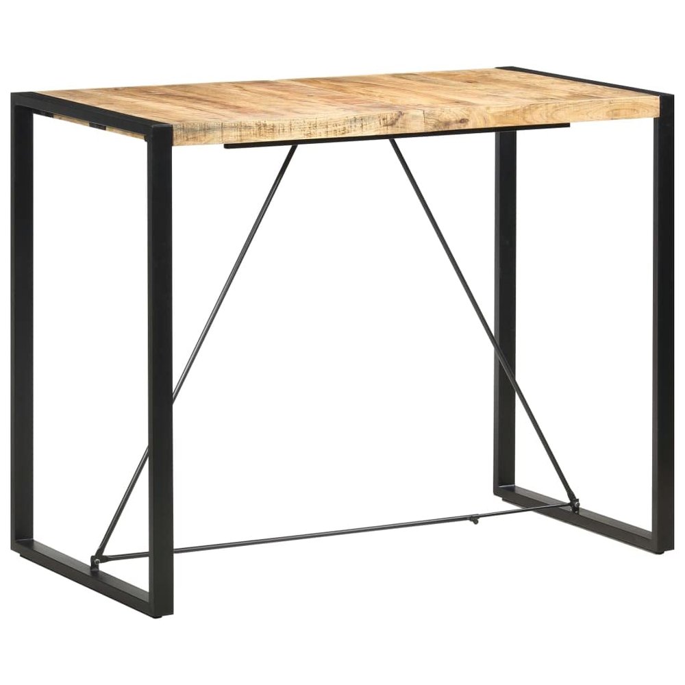 KTHLBRH Bar Table,Kitchen Dining Table,Multifuntional Desk for Living Room, Dining Room,Home and Office 55.1"x27.6"x43.3" Solid Mango Wood