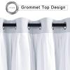 Hiasan Blackout Curtains with Sheer Overlay, Thermal Insulated Privacy Double Layer Mix & Match Grommet Window Curtains for Bedroom, Living Room, 2 Drape Panels with Tiebacks, Greyish White, 60W X 84L view 2