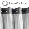 Hiasan Blackout Curtains with Sheer 84 Inches Long, Grommet Thermal Insulated Mix & Match Double Layer Window Curtains for Bedroom, Living Room, 2 Drape Panels with Tiebacks, Grey, 60W X 84L view 2
