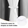Hiasan Blackout Curtains with Sheer 84 Inches Long, Grommet Thermal Insulated Mix & Match Double Layer Window Curtains for Bedroom, Living Room, 2 Drape Panels with Tiebacks, Grey, 60W X 84L view 4