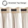Hiasan Mix & Match Blackout Curtains with Sheer Overlay, Thermal Insulated Privacy Double Layer Room Darkening Window Curtains for Bedroom, Living Room, 2 Panels with Tiebacks, Beige, 60W X 84L view 2