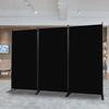 CHOSENM Room Divider, 3 Panel Folding Privacy Screens with Wider Support Feet, 6 Ft Portable Room Partition for Room Separator, 102" W X 71" H, Black view 1