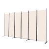 CHOSENM Room Divider, 6 Panel Folding Privacy Screens with Wider Feet, 6 Ft Portable Room Partition for Room Separator, Room Divider Panel 132" W X 71" H, Partition Room Dividers FreestandingCream view 1