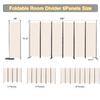 CHOSENM Room Divider, 6 Panel Folding Privacy Screens with Wider Feet, 6 Ft Portable Room Partition for Room Separator, Room Divider Panel 132" W X 71" H, Partition Room Dividers FreestandingCream view 2