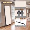 CHOSENM Room Divider, 6 Panel Folding Privacy Screens with Wider Feet, 6 Ft Portable Room Partition for Room Separator, Room Divider Panel 132" W X 71" H, Partition Room Dividers FreestandingCream view 4