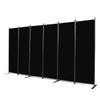 CHOSENM Room Divider, 6 Panel Folding Privacy Screens with Wider Support Feet, 6 Ft Portable Room Partition for Room Separator, 132" W X 71" H, Black view 1