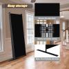 CHOSENM Room Divider, 6 Panel Folding Privacy Screens with Wider Support Feet, 6 Ft Portable Room Partition for Room Separator, 132" W X 71" H, Black view 4