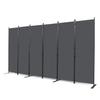 CHOSENM Room Divider, 6 Panel Folding Privacy Screens with Wider Support Feet, 6 Ft Portable Room Partition for Room Separator, 132" W X 71" H, Grey view 1