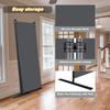 CHOSENM Room Divider, 6 Panel Folding Privacy Screens with Wider Support Feet, 6 Ft Portable Room Partition for Room Separator, 132" W X 71" H, Grey view 4