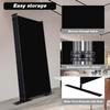 CHOSENM Room Divider, 6 Panel Folding Privacy Screens with Wider Support Feet, 6 Ft Portable Room Partition for Room Separator, 204" W X 71" H, Black view 4