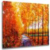 LB Fall Maple Tree Forest Canvas Wall Art, Orange, Framed, 24x16 inches view 1