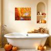 LB Fall Maple Tree Forest Canvas Wall Art, Orange, Framed, 24x16 inches view 2