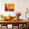 LB Fall Maple Tree Forest Canvas Wall Art, Orange, Framed, 24x16 inches view 3