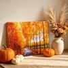 LB Fall Maple Tree Forest Canvas Wall Art, Orange, Framed, 24x16 inches view 4