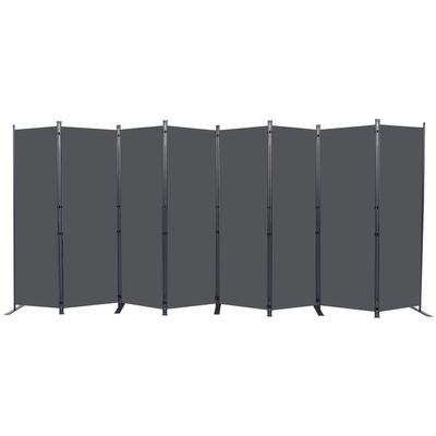 CHOSENM Room Divider, 8 Panel Folding Privacy Screens with Wider Support Feet, 6 Ft Portable Room Partition for Room Separator, 176" W X 71" H, Grey